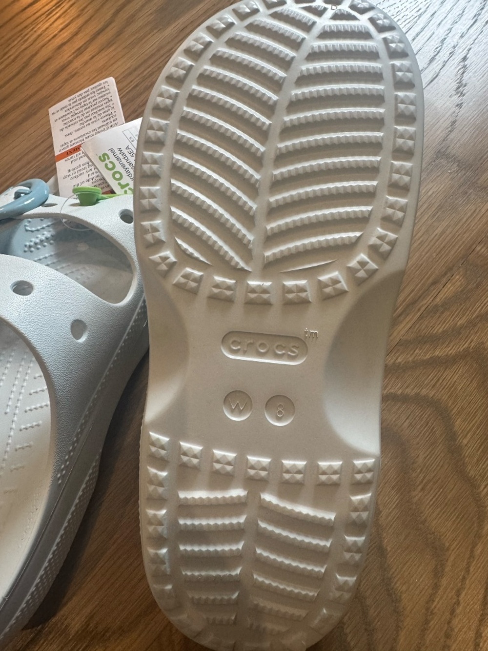 Crocs - light blue slides - NWT Women size 8 - Picture 3 of 6